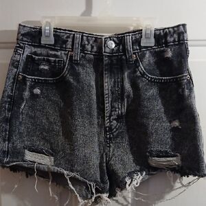 Wild Fable Black Distressed Jean Shorts
